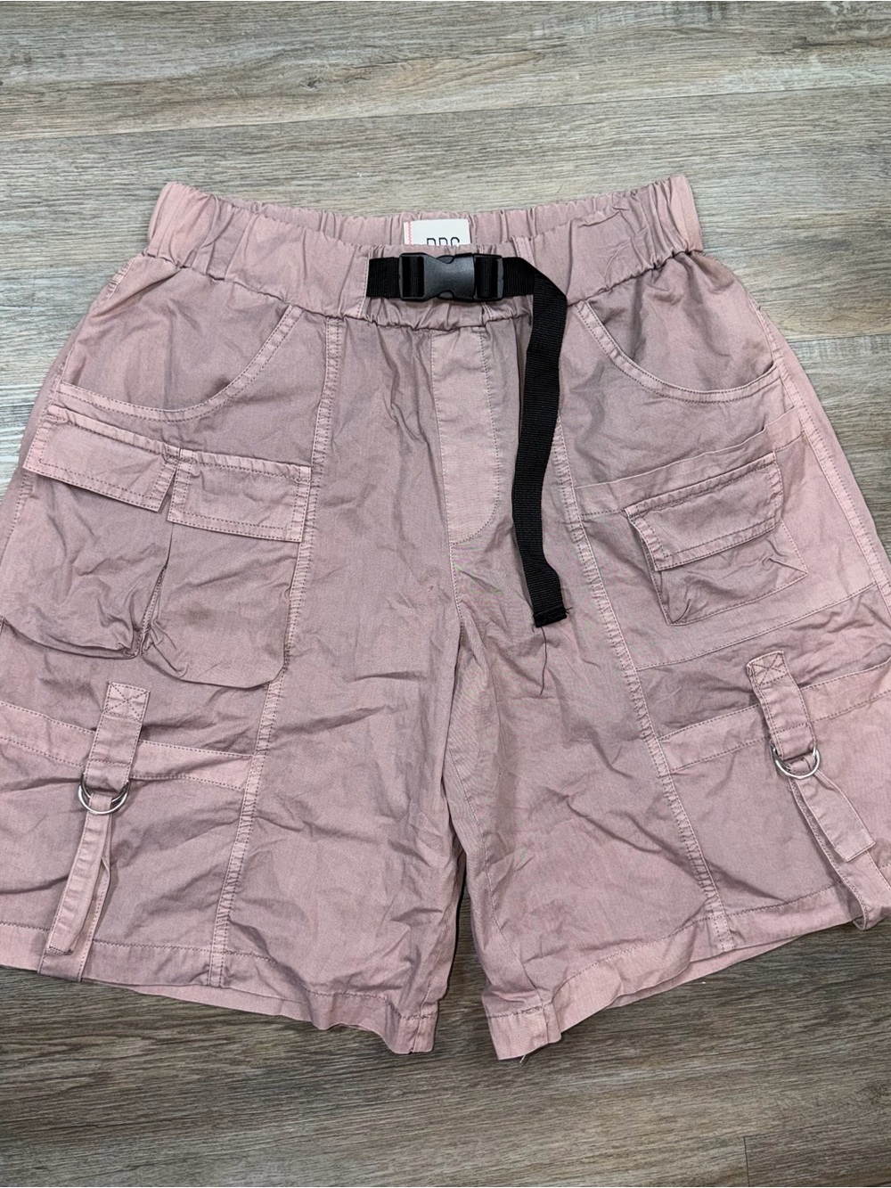 BDG Rory Cargo Shorts Womens Medium Muted Pink Mauve Color Integrated Buckle